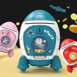 Hucha para niños cohete espacial