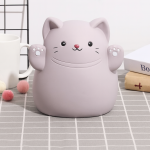 Hucha infantil en forma de gato gris