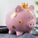 cerdito ahorro porcelana decoración