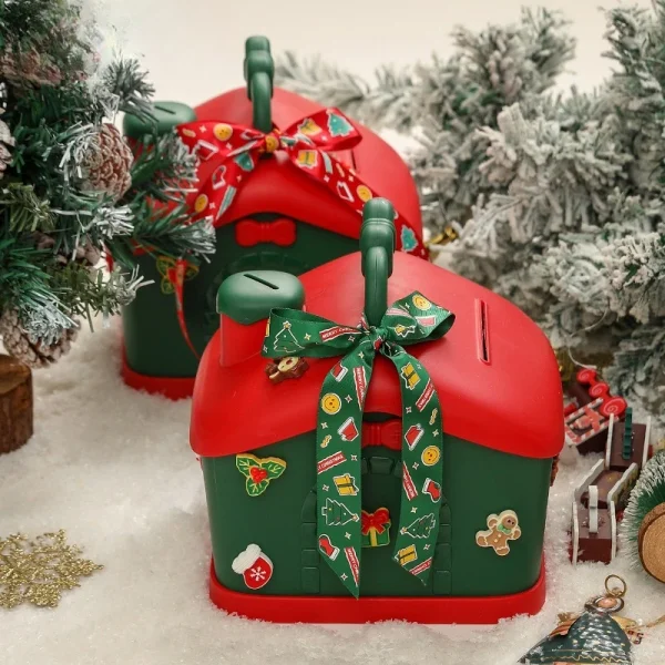 Huchas Decorativas Casitas Navideñas