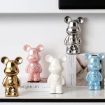 Hucha Decorativa Elegante Oso Metálico
