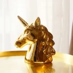 Hucha Unicornio Decorativo Dorado