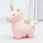 hucha de resina unicornio