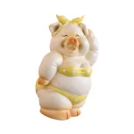 hucha cerdito de resina
