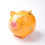 Cerdito ahorrador de lunares