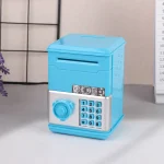 hucha caja fuerte azul infantil