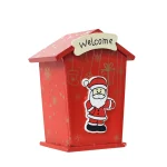 Hucha Decorativa Navideña Casa Papá Noel en madera