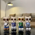 elegante hucha decorativa oso celebridad