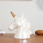 hucha unicornio decorativo blanco