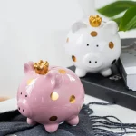 Hucha Cerdito de Porcelana