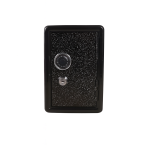 Hucha caja fuerte pequeña de color negro con cerradura de combinación y llave