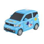 Hucha infantil con forma de coche azul