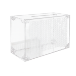 Caja de ahorro transparente de acrílico con ranura superior, diseñada para guardar y acumular hasta 10 000 euros