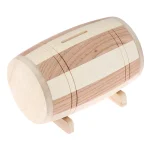 hucha decorativa barril de vino en madera