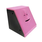 Innovadora hucha electrónica con cara sonriente